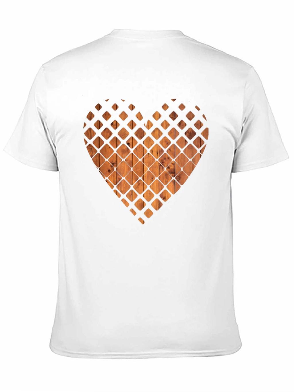 Wooden Heart Graphic Tee - Stylish Black T-Shirt
