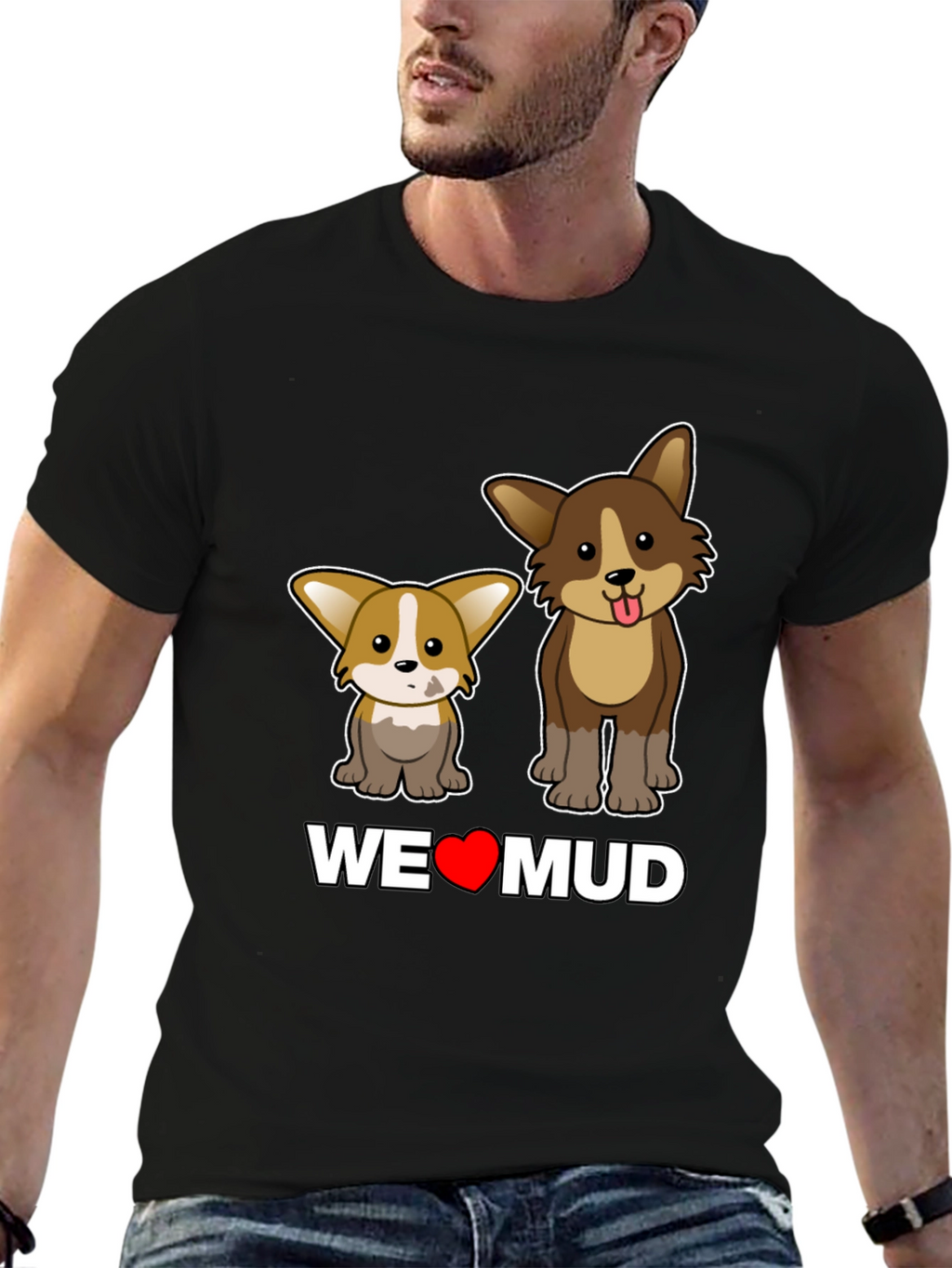 Dog Lover T-Shirt: WE <3 MUD