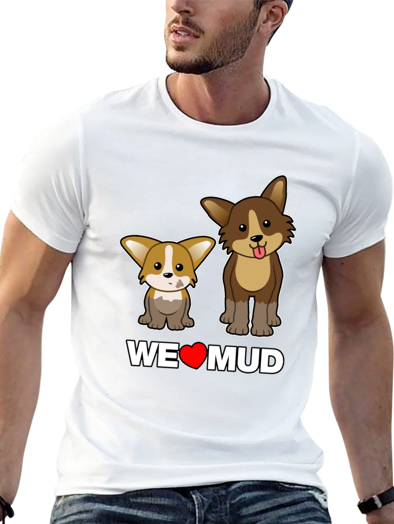 Dog Lover T-Shirt: WE <3 MUD