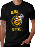 Make Some Noise T-Shirt Funny Cartoon Wheel
