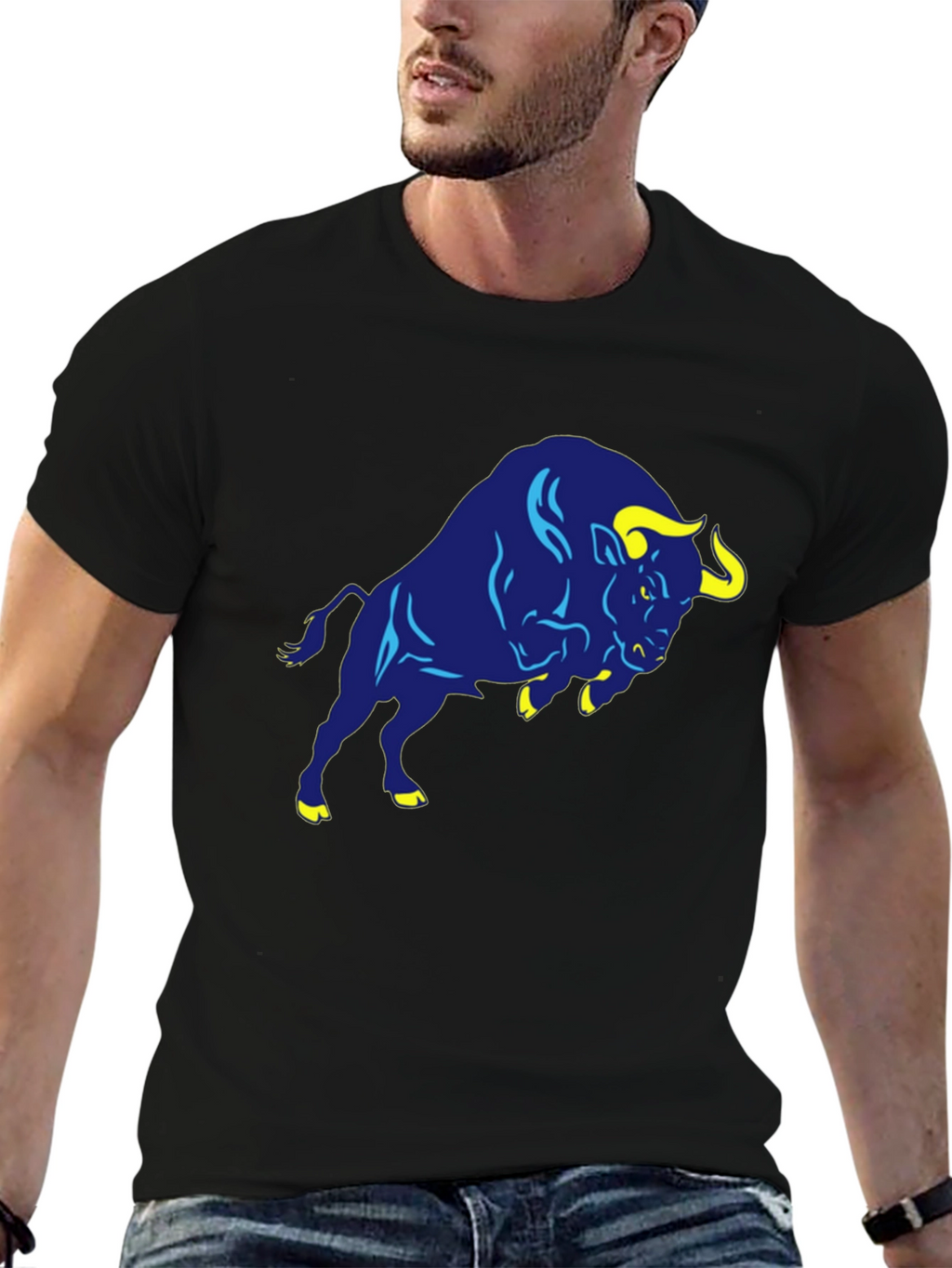Bull Graphic Black T-Shirt