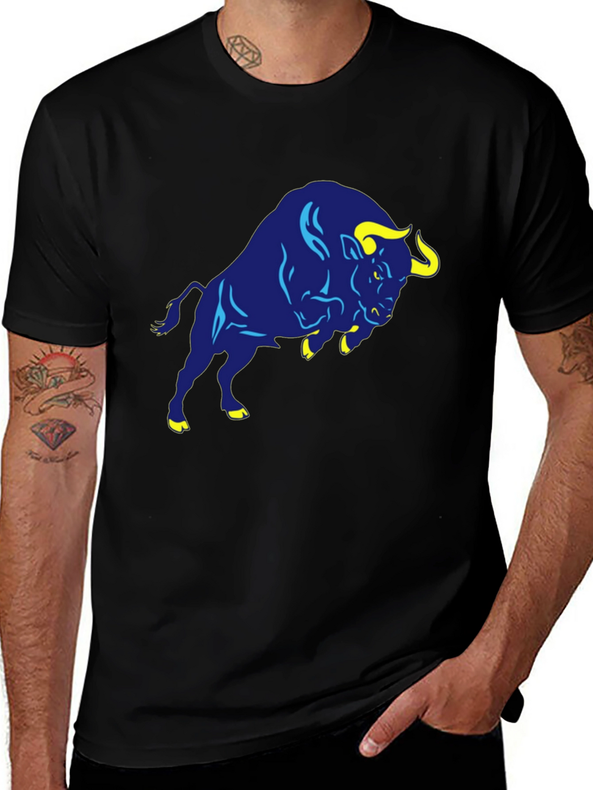 Bull Graphic Black T-Shirt
