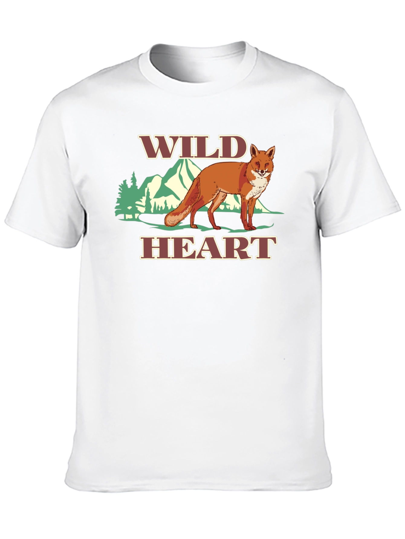 Wild Heart Fox Graphic Tee - Black T-Shirt