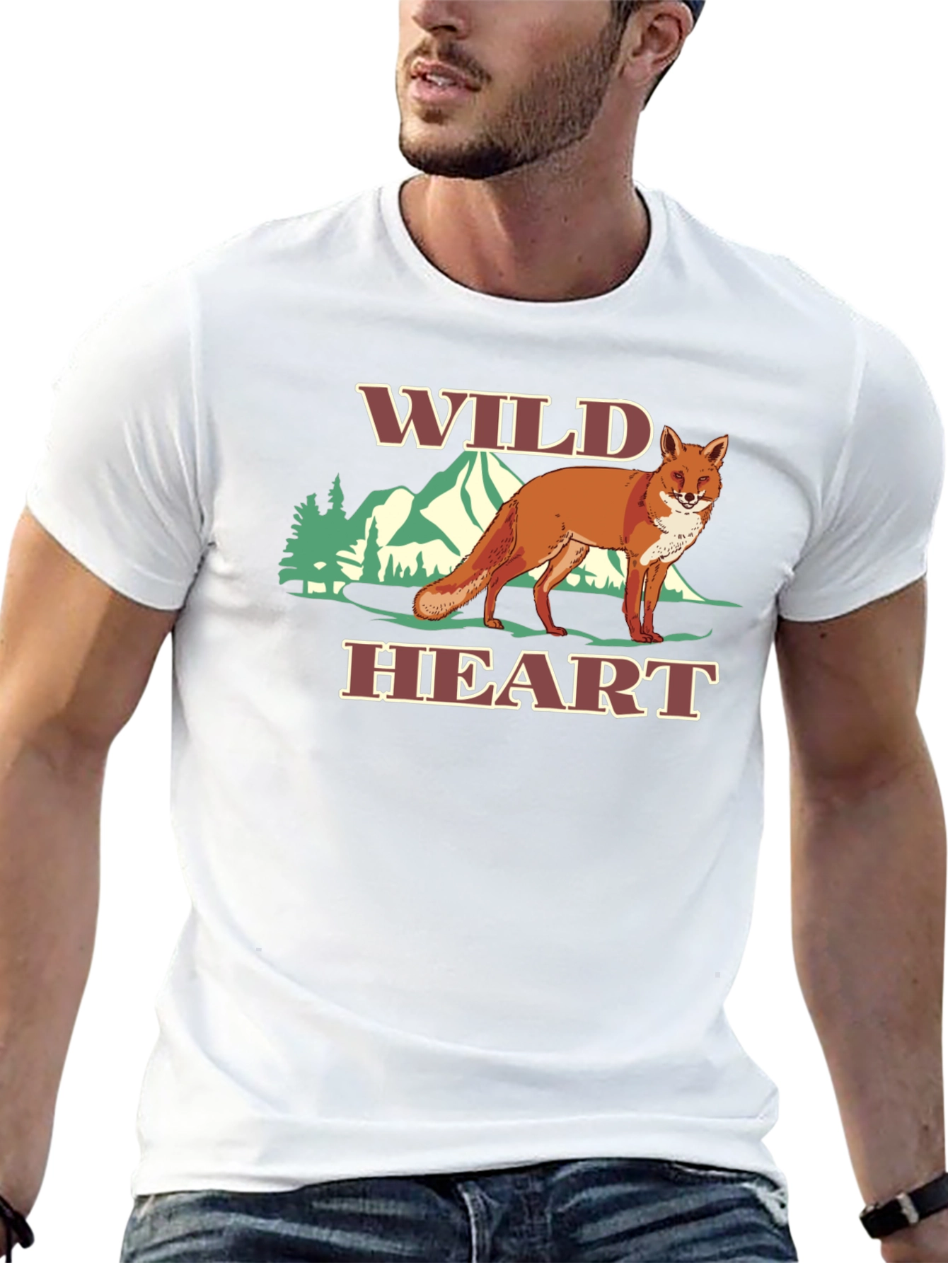 Wild Heart Fox Graphic Tee - Black T-Shirt