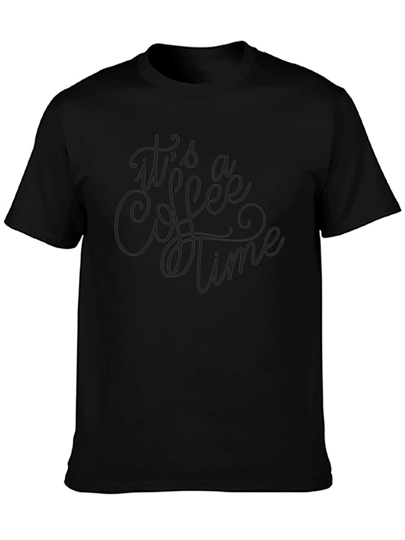 Its Coffee Time Black Graphic Tee