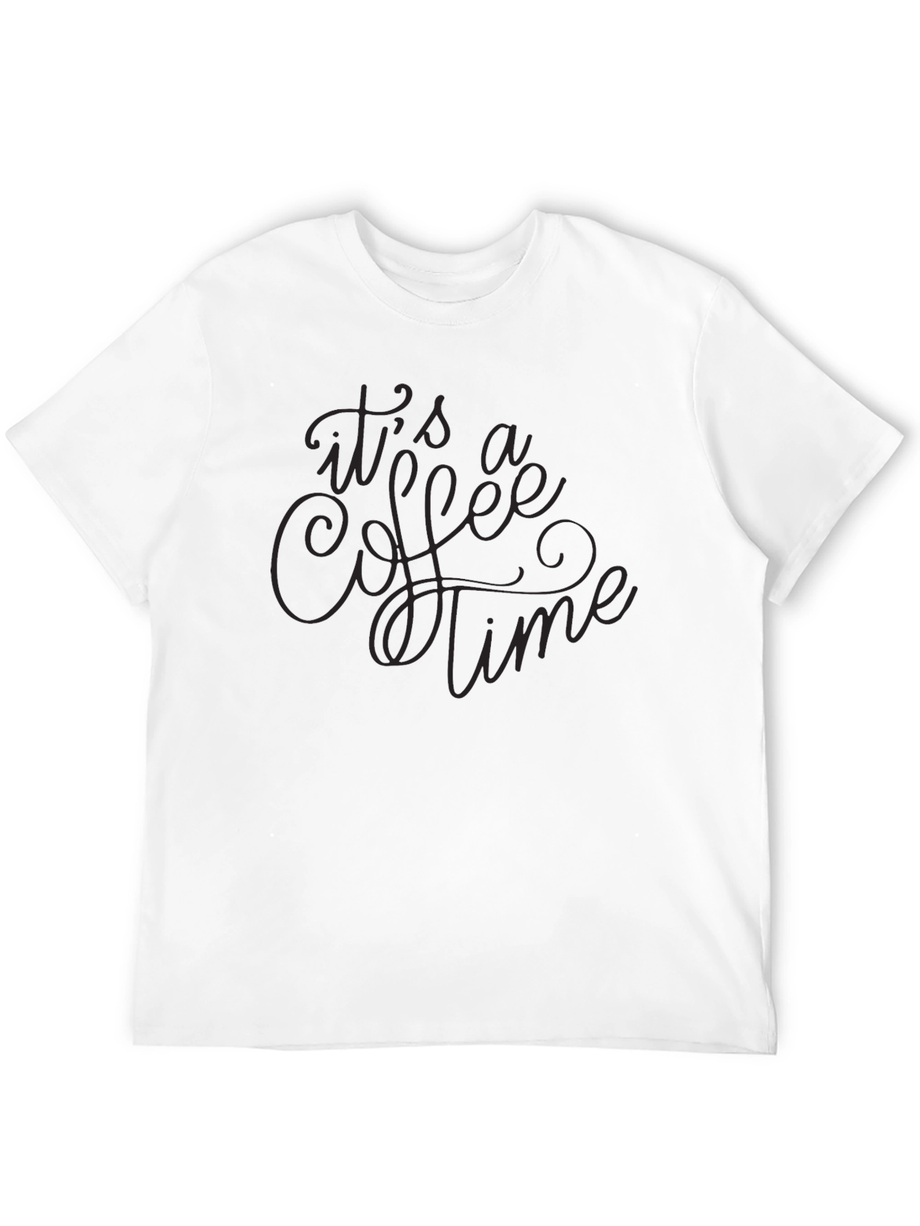 Its Coffee Time Black Graphic Tee