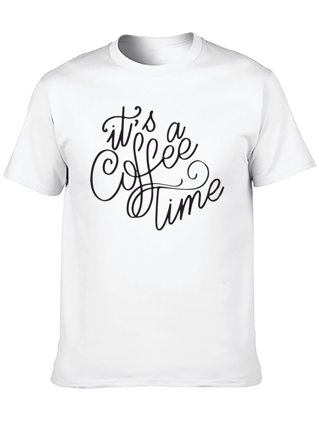 Its Coffee Time Black Graphic Tee