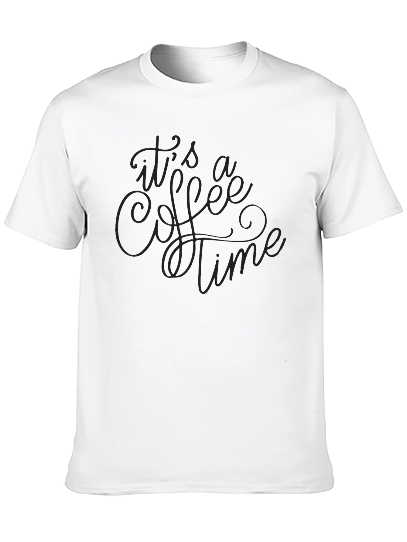 Its Coffee Time Black Graphic Tee