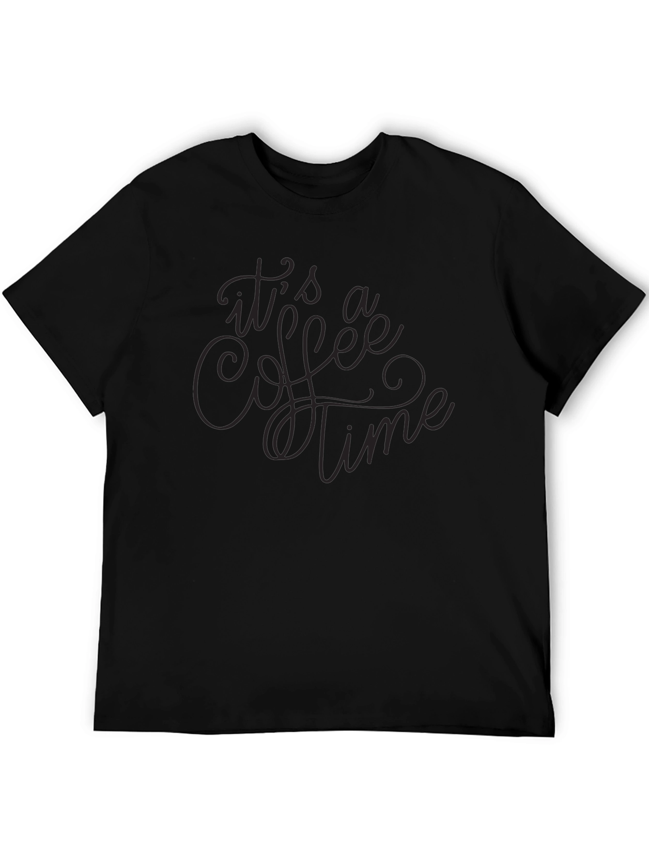 Its Coffee Time Black Graphic Tee