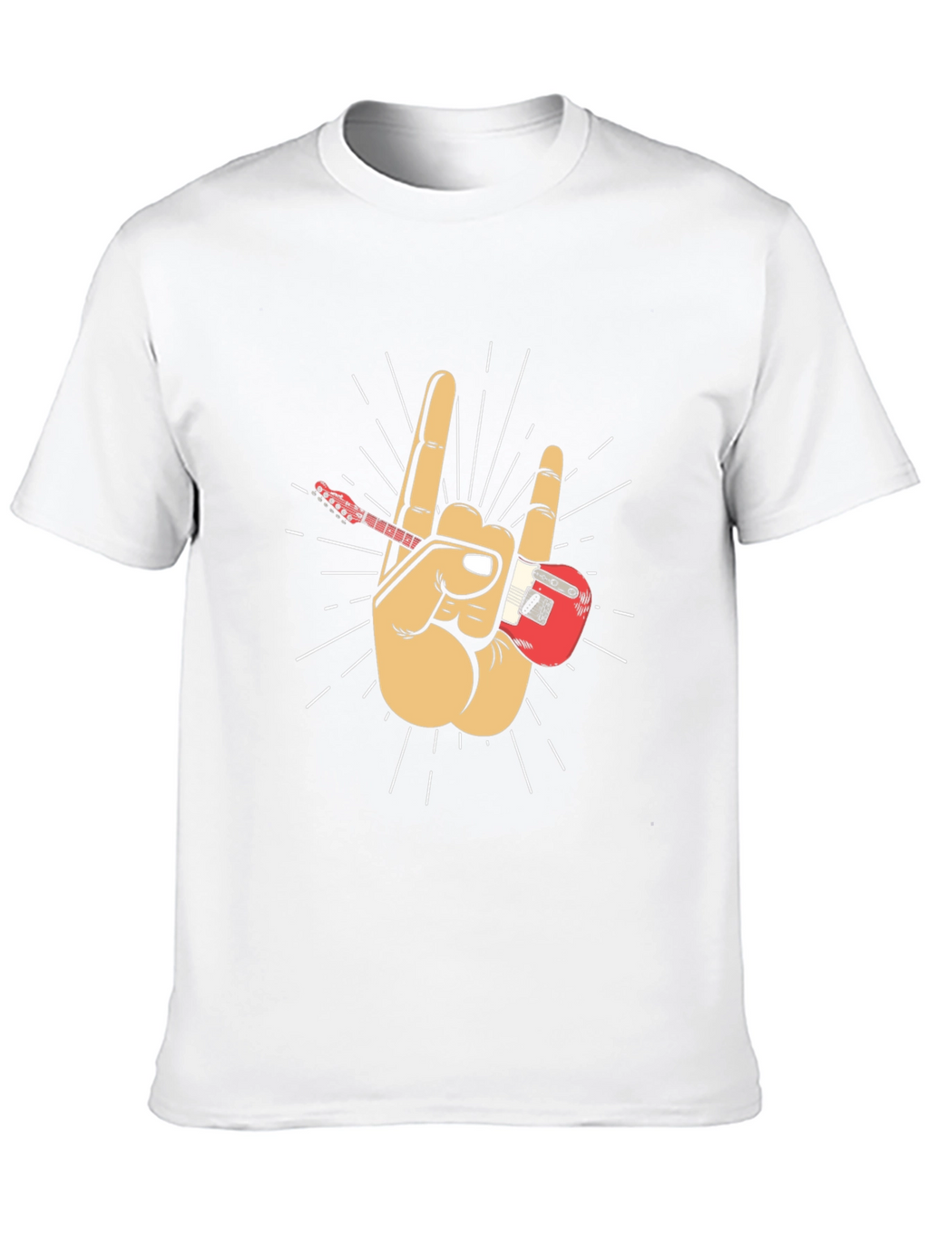 Rock On! Guitar Hand Black T-Shirt