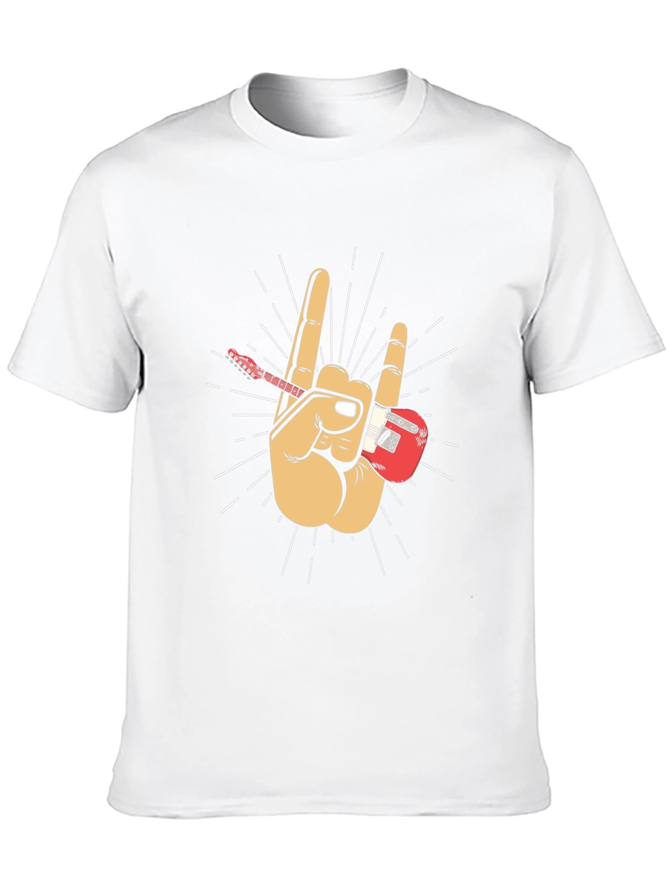 Rock On! Guitar Hand Black T-Shirt