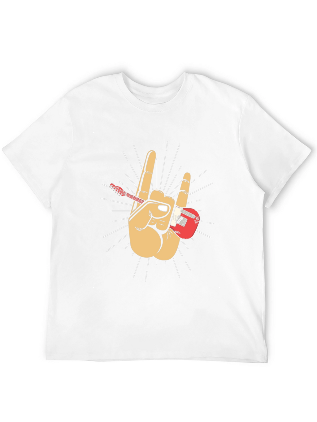 Rock On! Guitar Hand Black T-Shirt