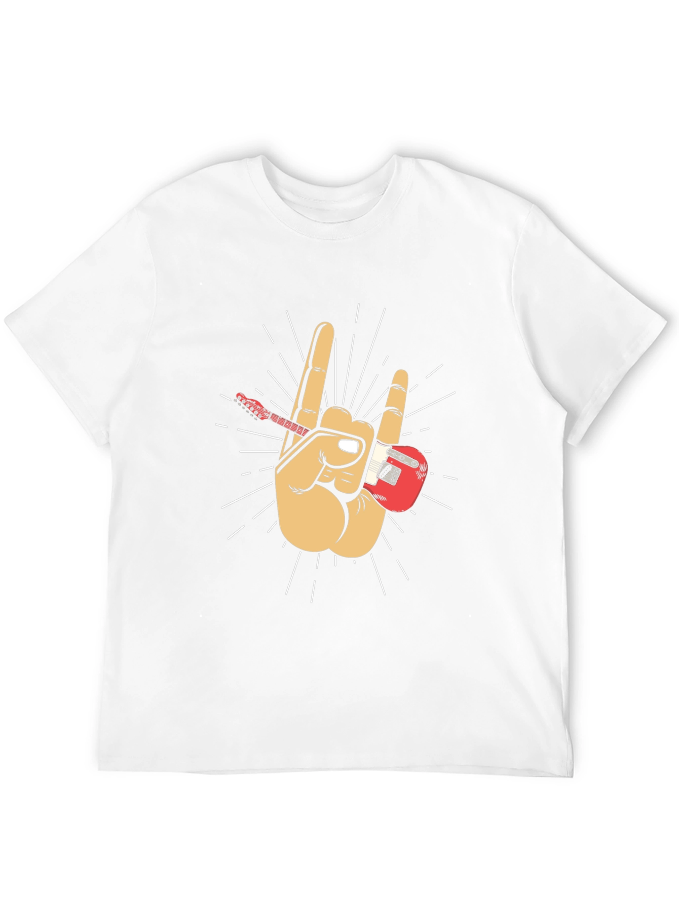 Rock On! Guitar Hand Black T-Shirt
