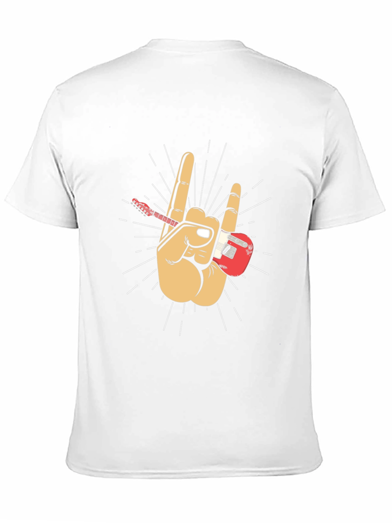 Rock On! Guitar Hand Black T-Shirt