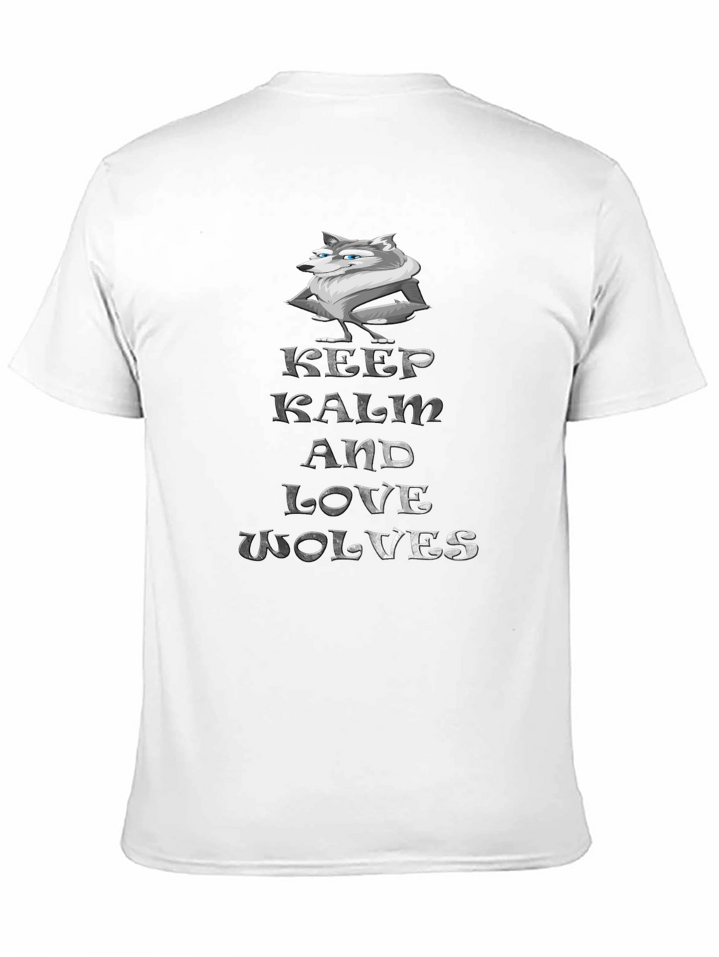 Keep Calm and Love Wolves Graphic T-Shirt