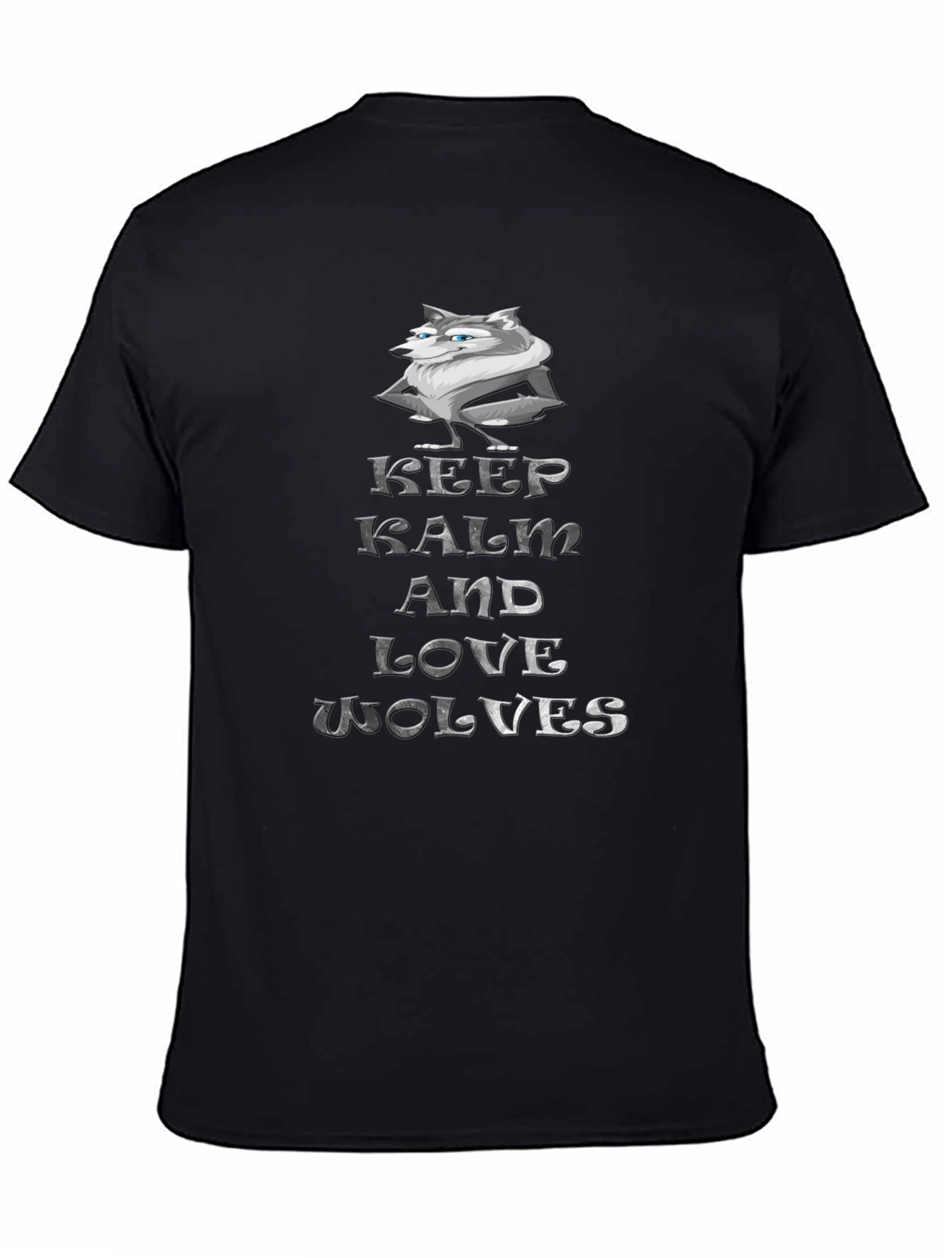 Keep Calm and Love Wolves Graphic T-Shirt