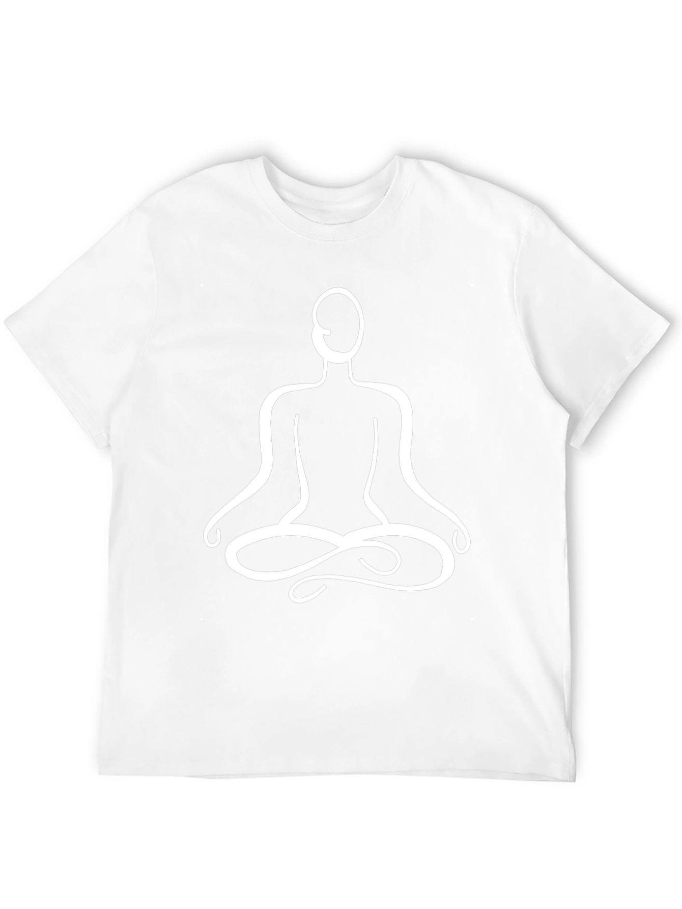 Meditative Pose Graphic Tee - Black Cotton Shirt
