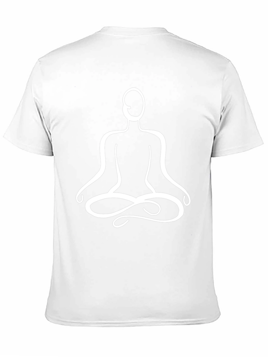Meditative Pose Graphic Tee - Black Cotton Shirt
