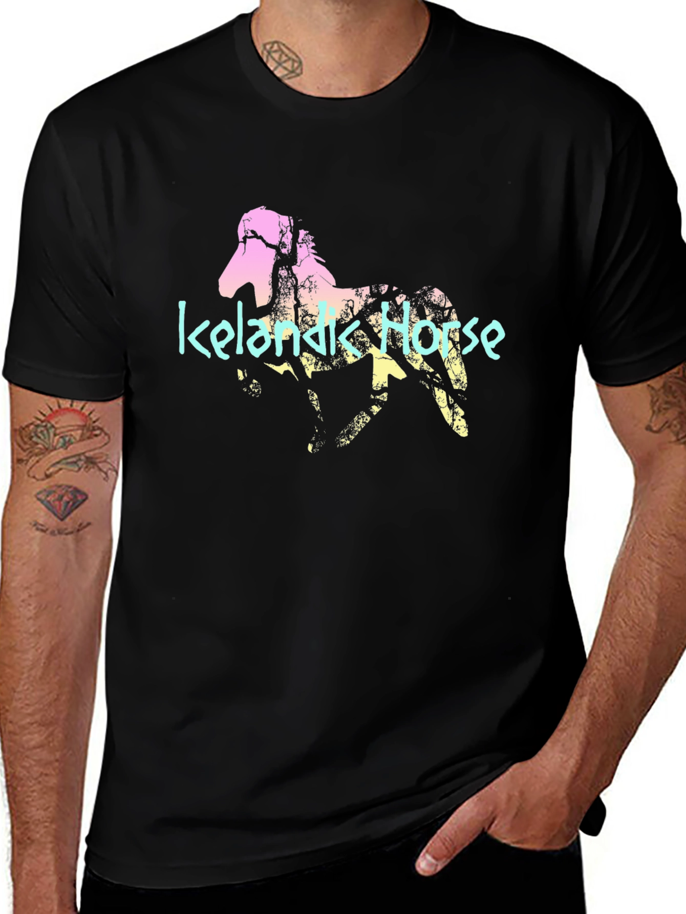 Icelandic Horse Graphic Tee - Stylish Comfort