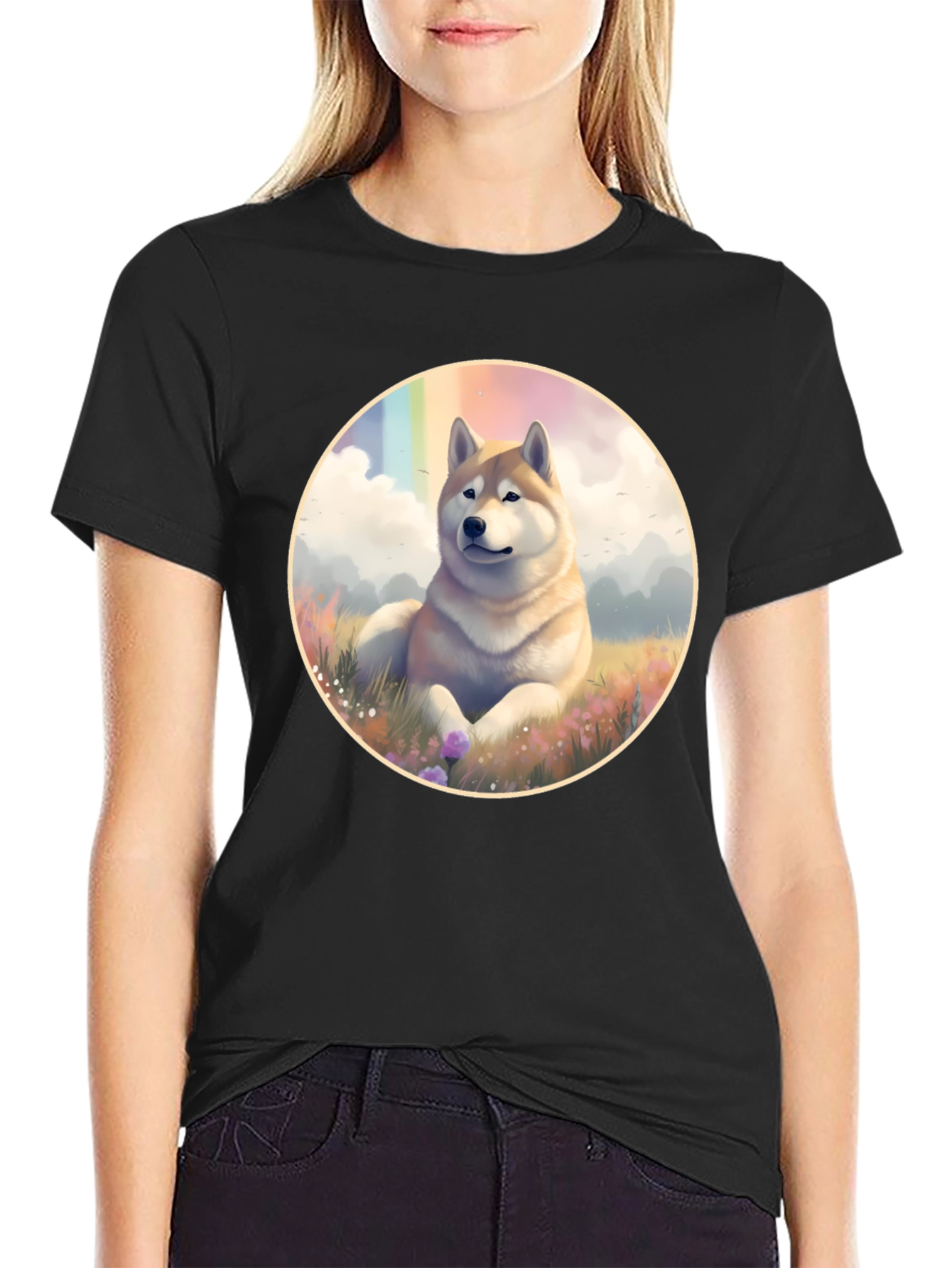 Shiba Inu Rainbow T-Shirt - Unique Dog Lover Tee