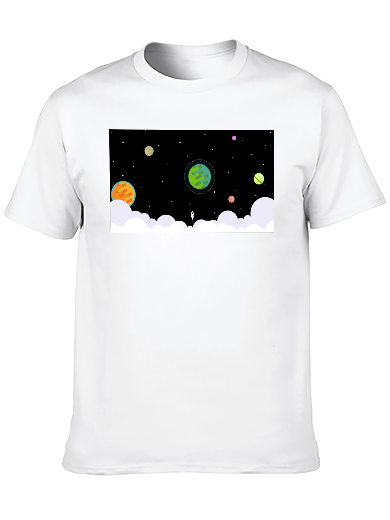 Cosmic Dreamer Black T-Shirt - Space Scene