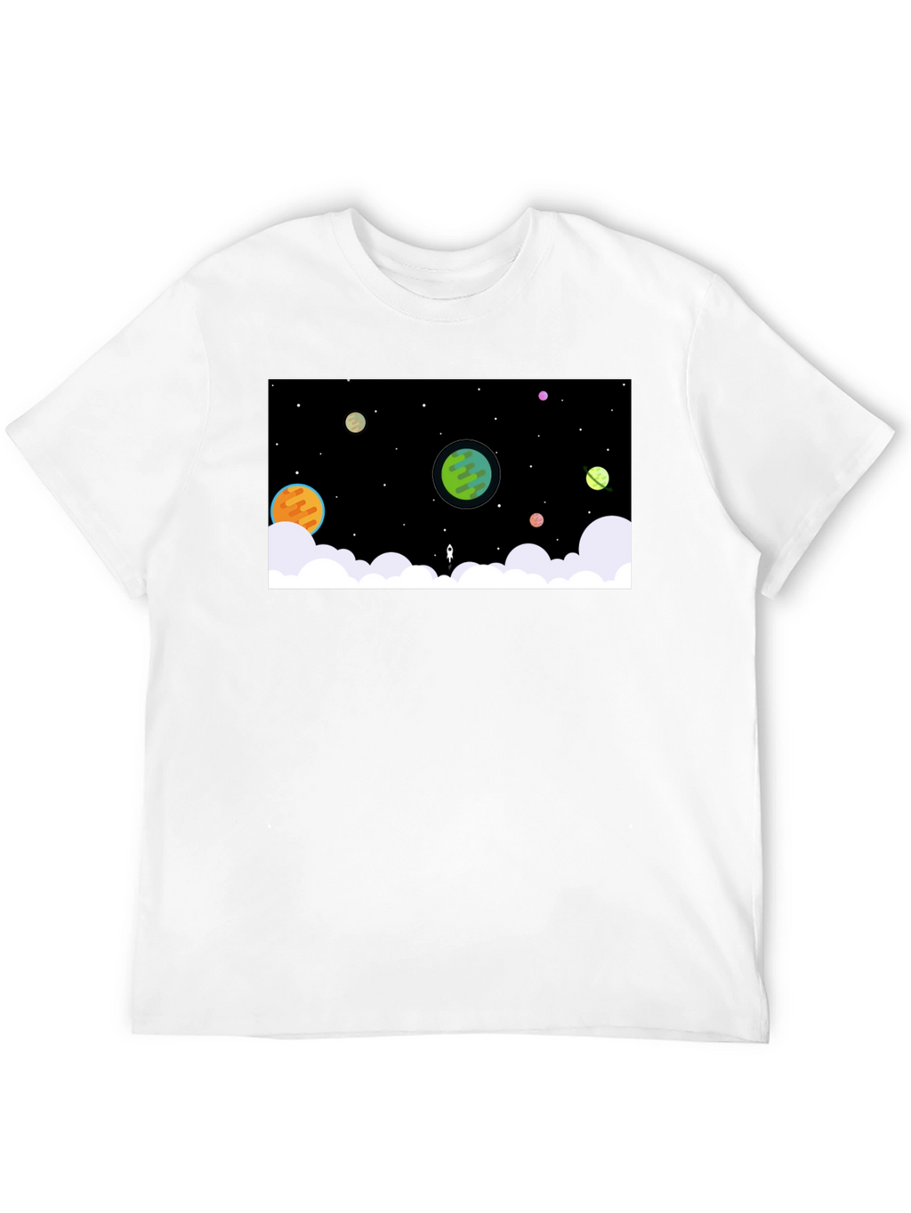 Cosmic Dreamer Black T-Shirt - Space Scene