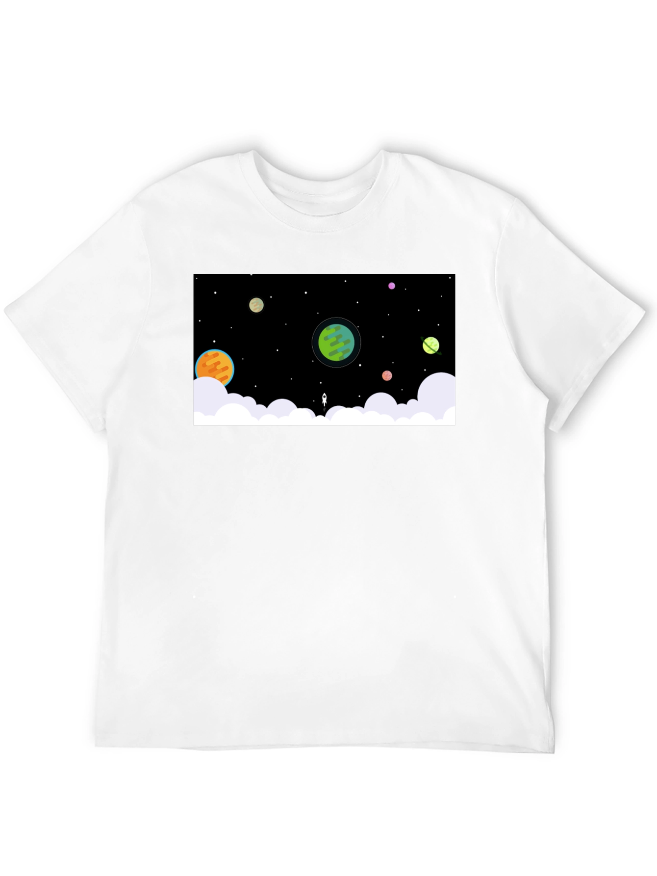 Cosmic Dreamer Black T-Shirt - Space Scene