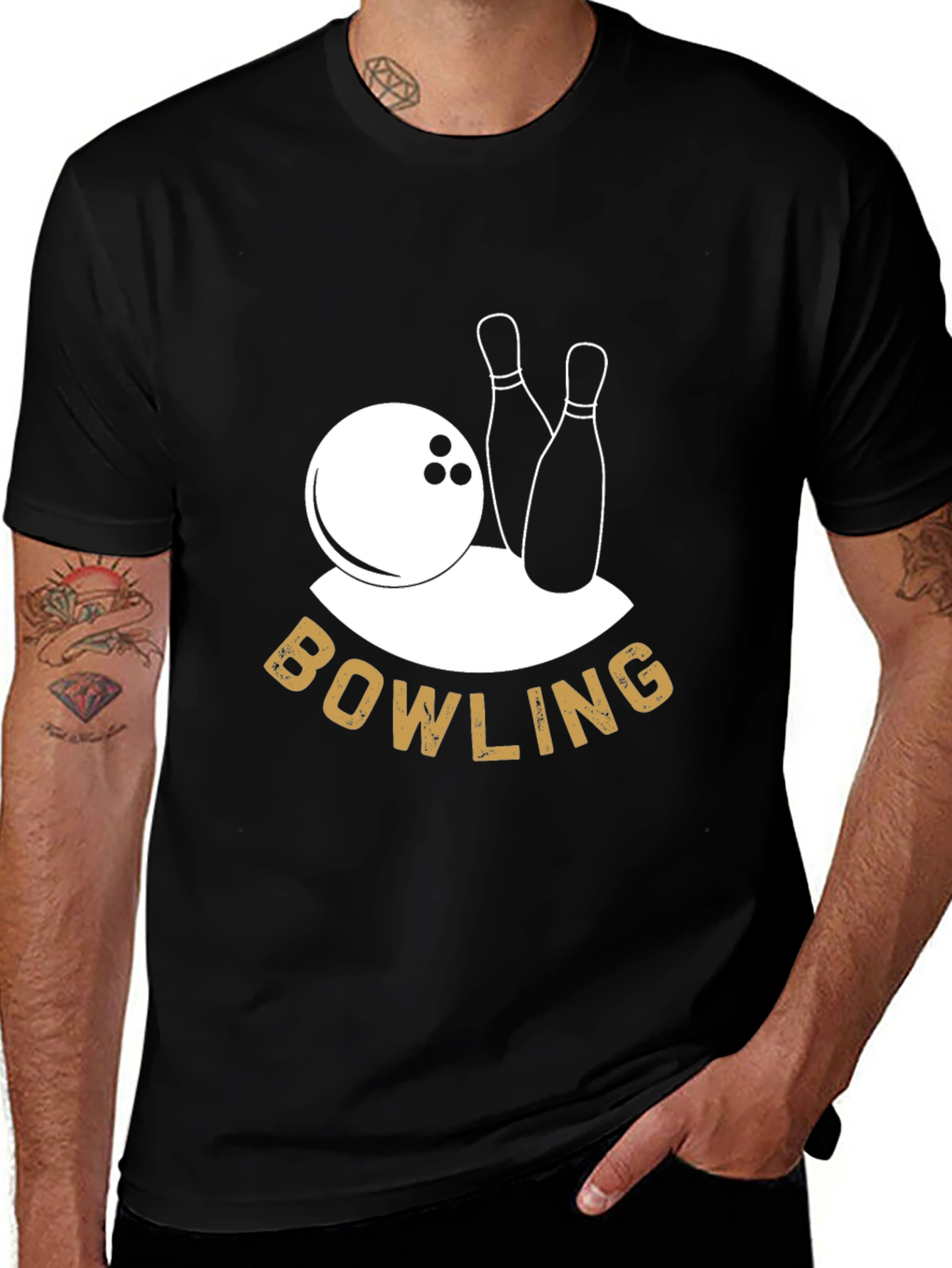 Bowling Graphic Tee - Black