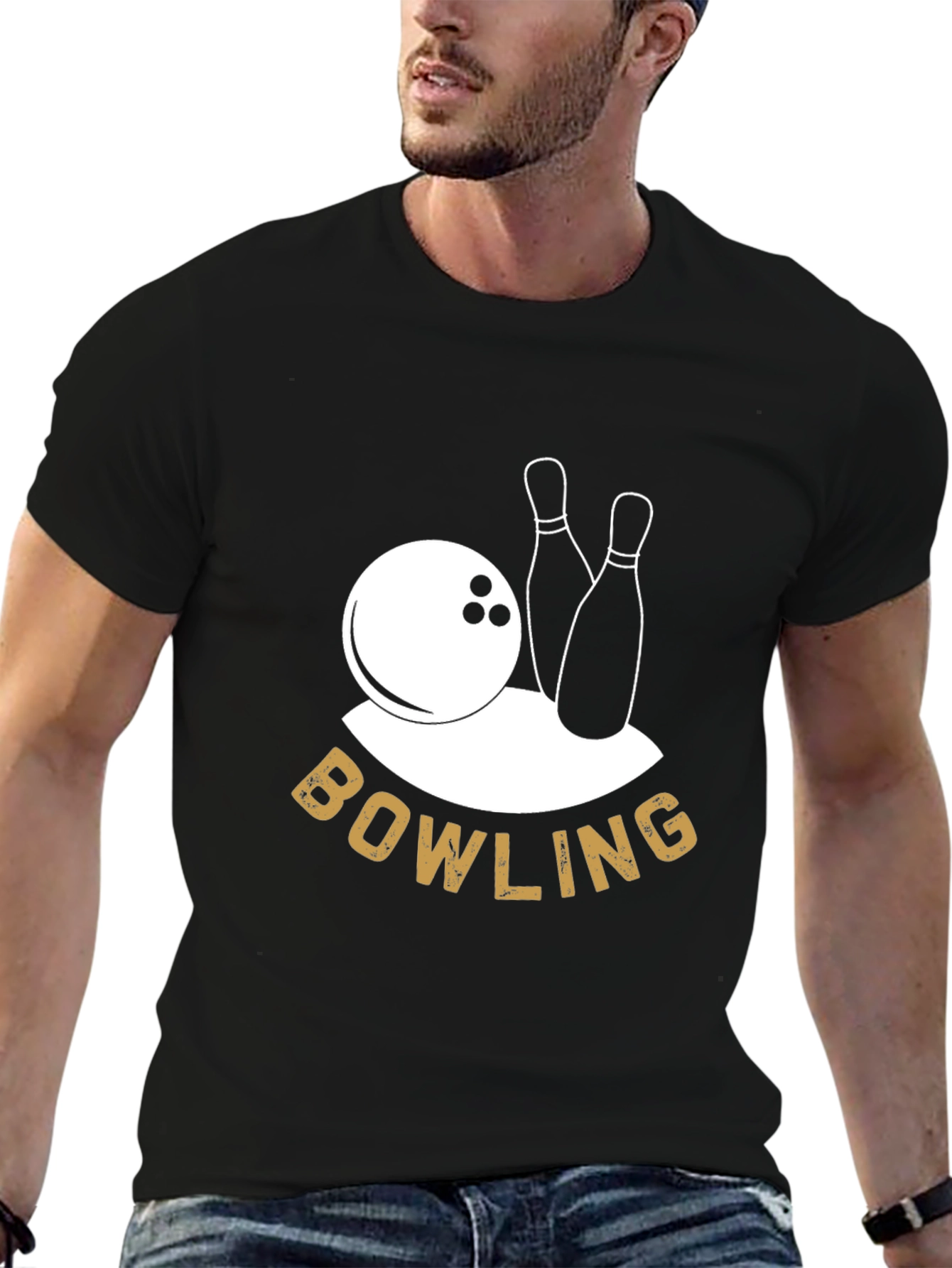 Bowling Graphic Tee - Black