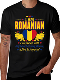 I am Romanian Heart Flag Graphic T-Shirt