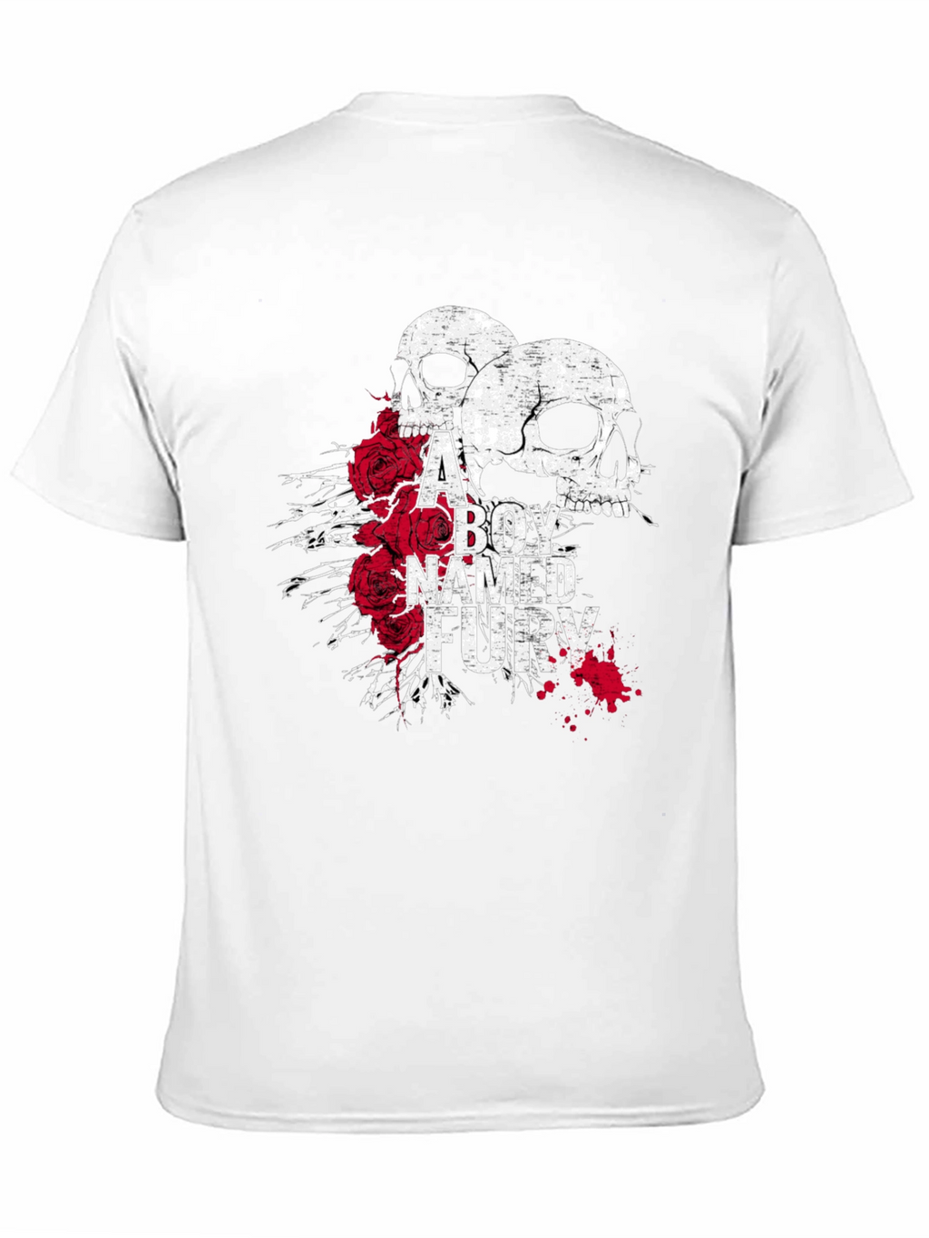 A Boy Named Fury Skull & Roses Graphic T-Shirt