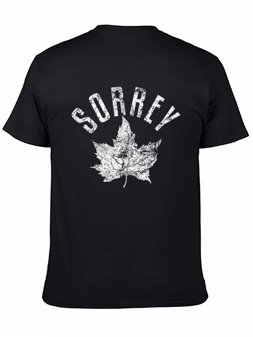 Sorrey T-Shirt with Maple Leaf - Black