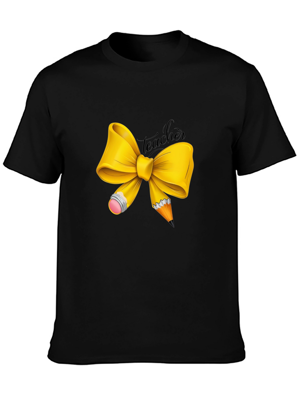 Teacher Bow Graphic T-Shirt - Unisex Crew Neck