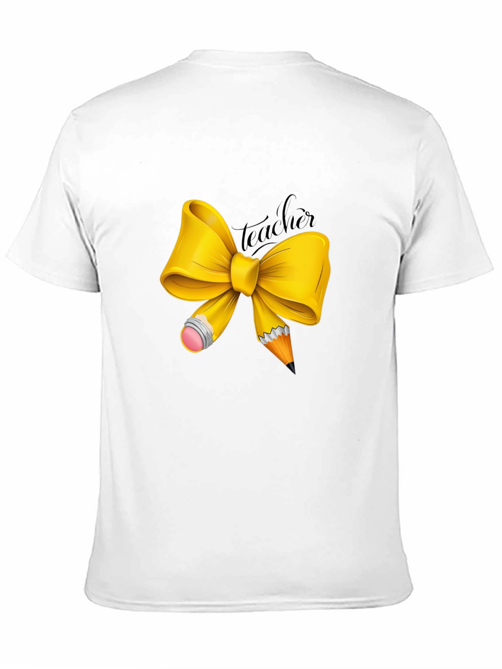 Teacher Bow Graphic T-Shirt - Unisex Crew Neck