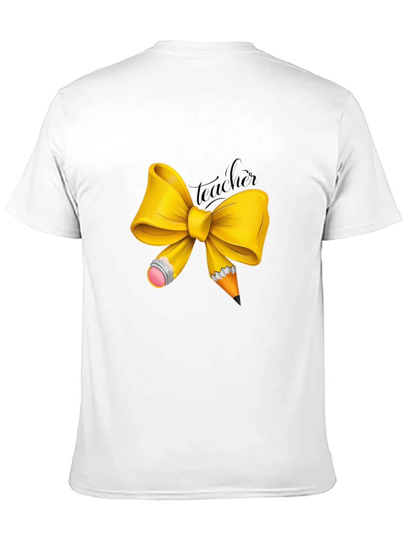 Teacher Bow Graphic T-Shirt - Unisex Crew Neck