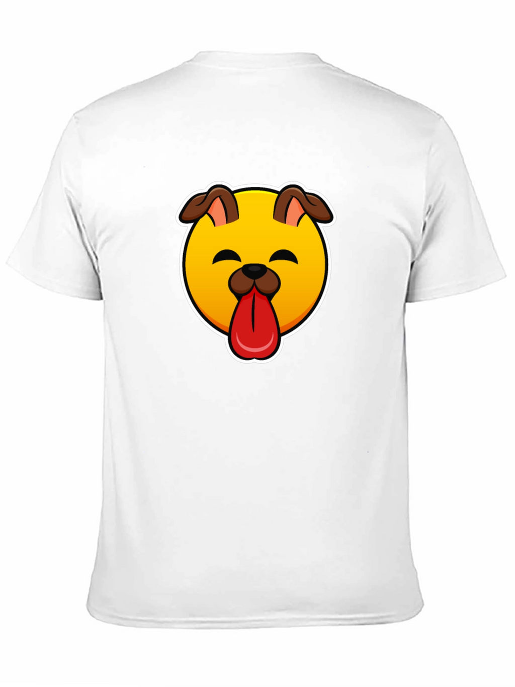 Dog Emoji Graphic Black T-Shirt