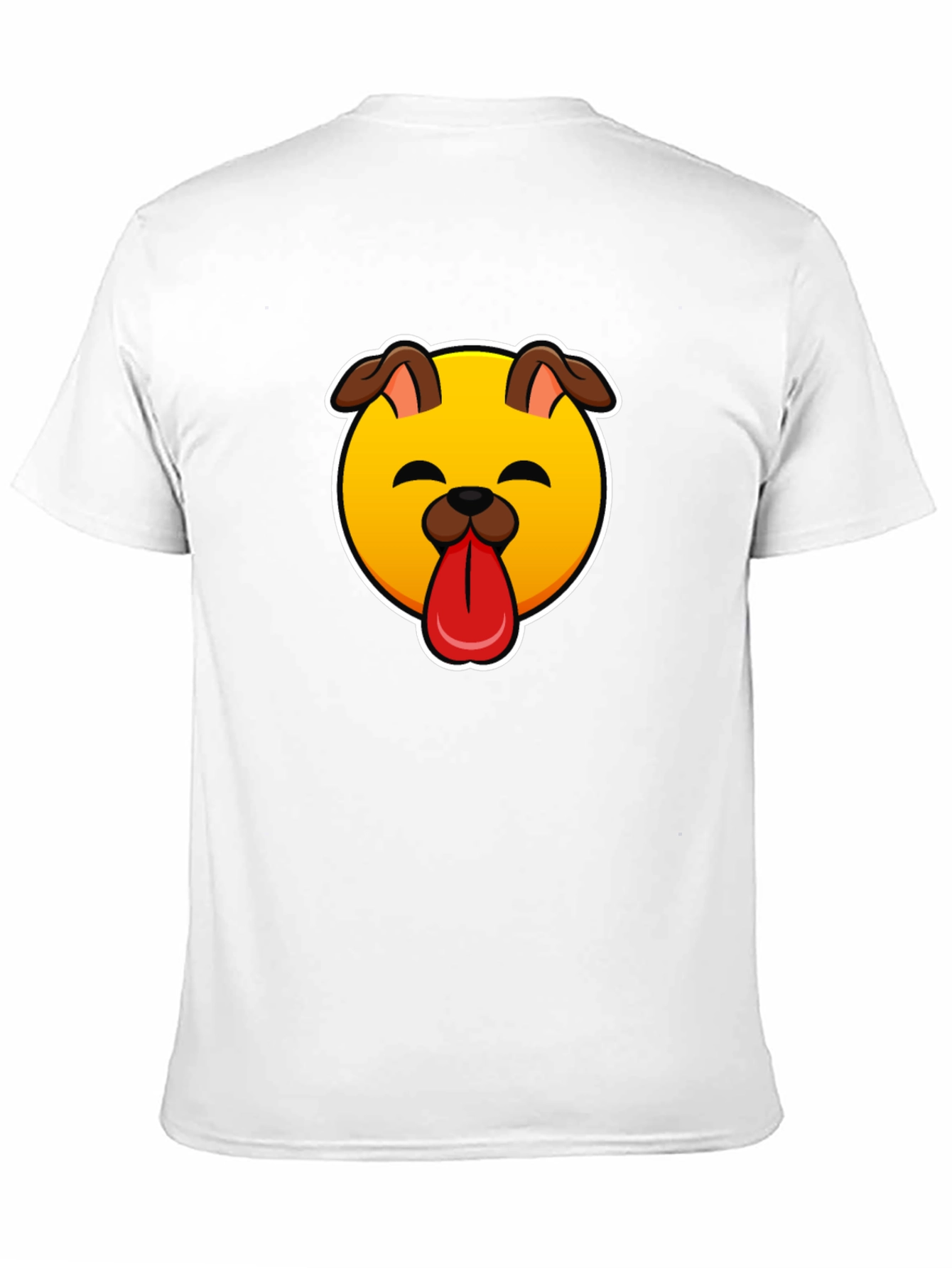 Dog Emoji Graphic Black T-Shirt