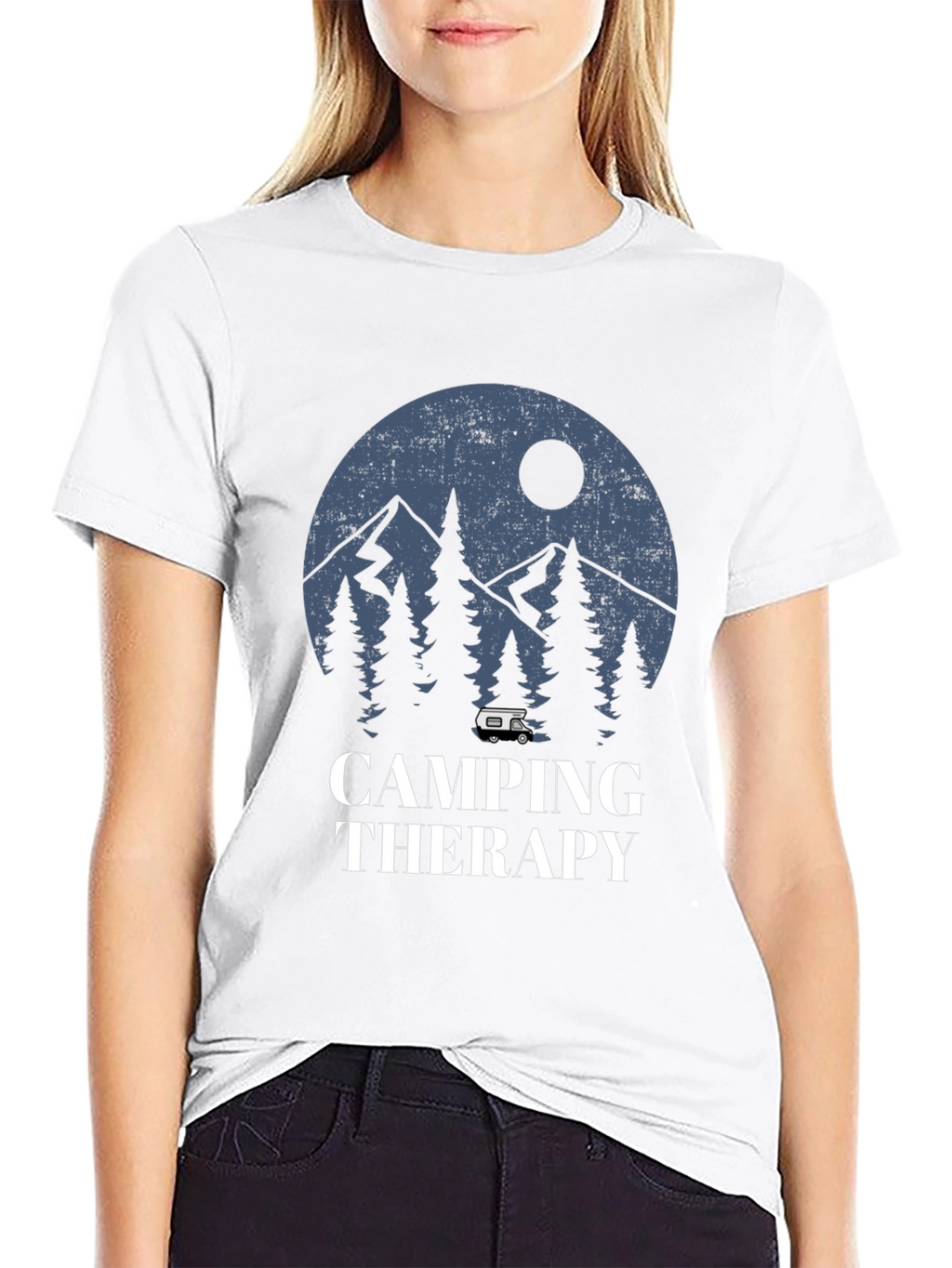 Camping Therapy Graphic Tee - Outdoor Adventure Shirt