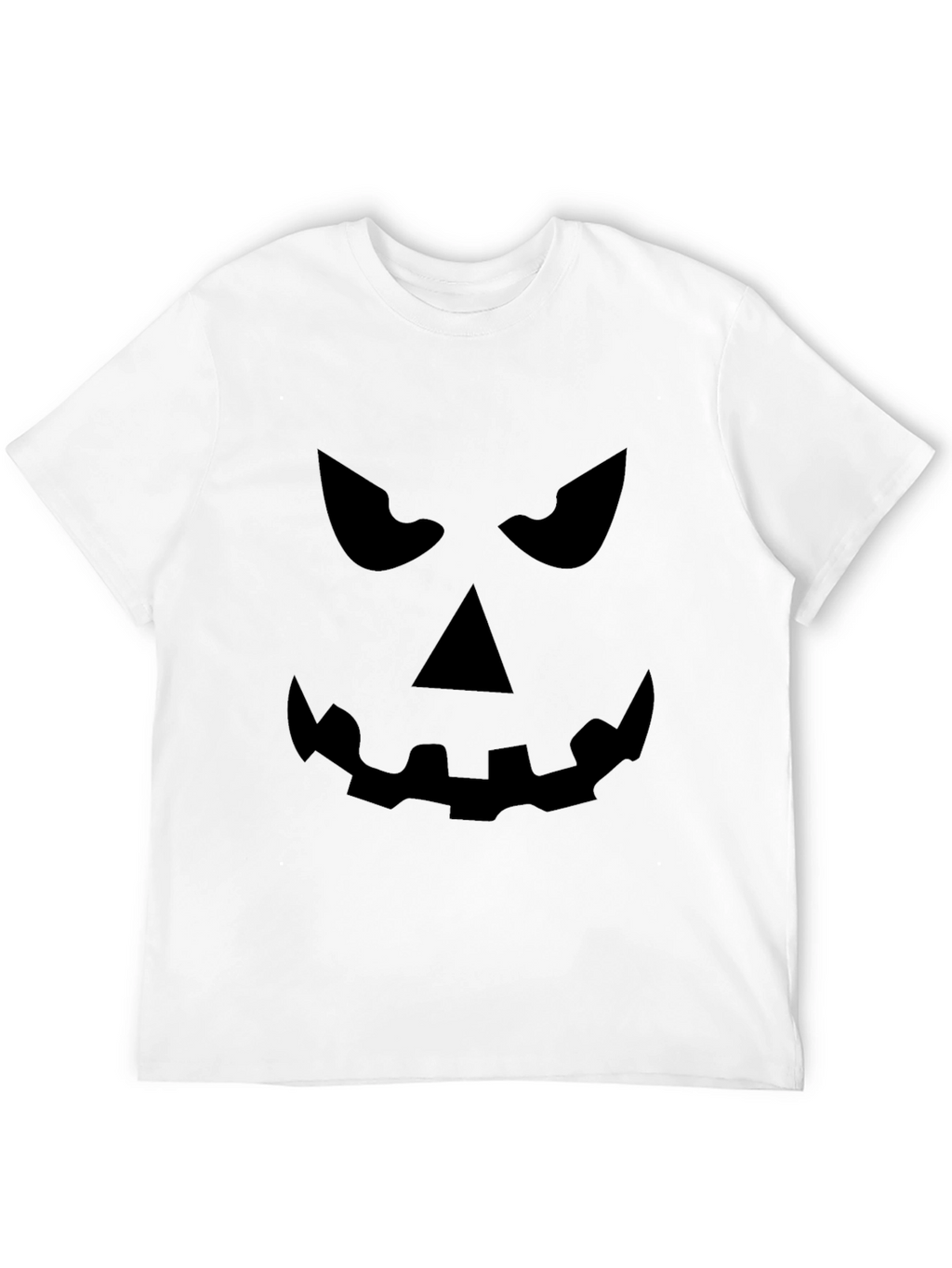 Spooky Pumpkin Face Black T-Shirt - Halloween Ready