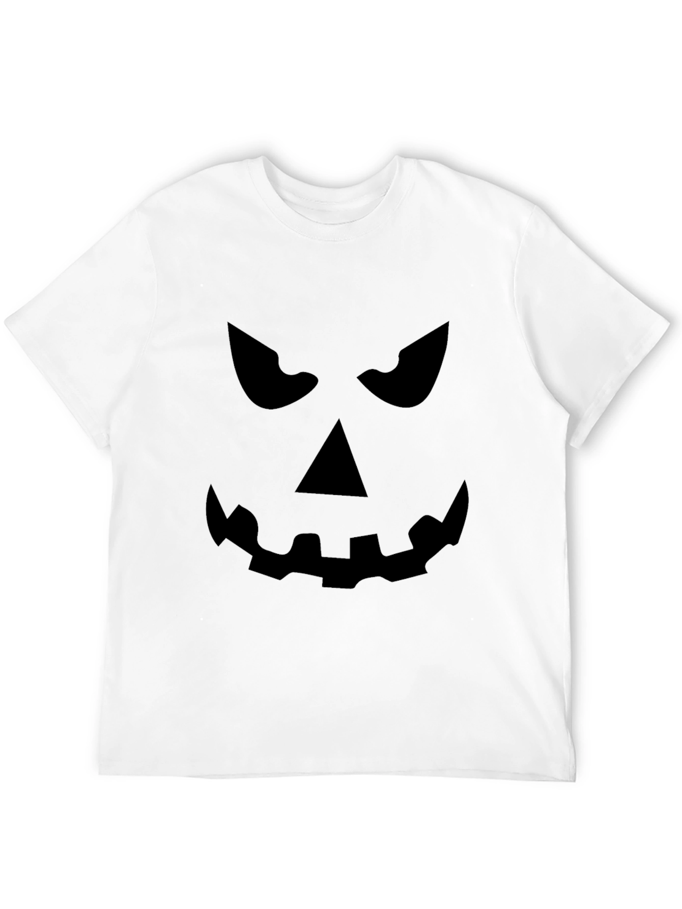 Spooky Pumpkin Face Black T-Shirt - Halloween Ready