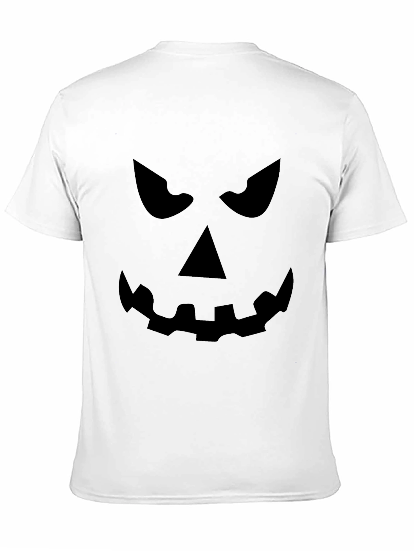 Spooky Pumpkin Face Black T-Shirt - Halloween Ready