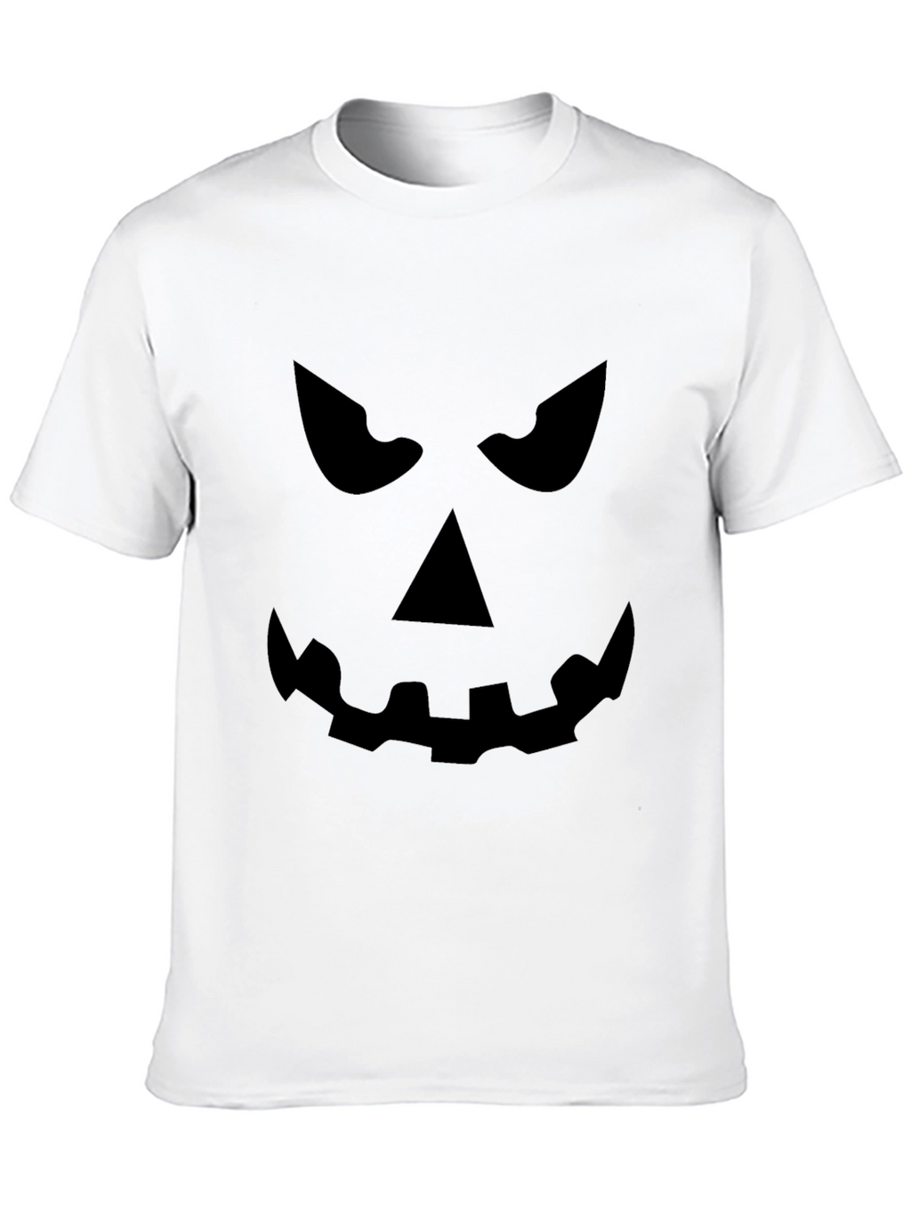 Spooky Pumpkin Face Black T-Shirt - Halloween Ready