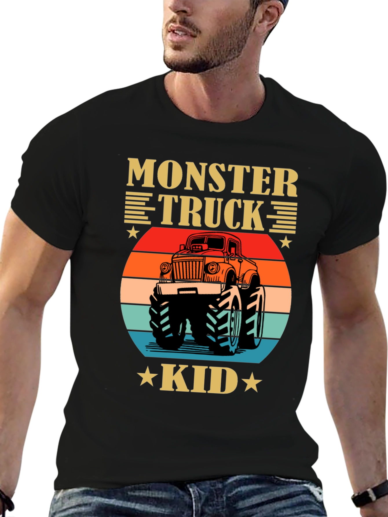 Monster Truck Kid Tee - Retro Graphic