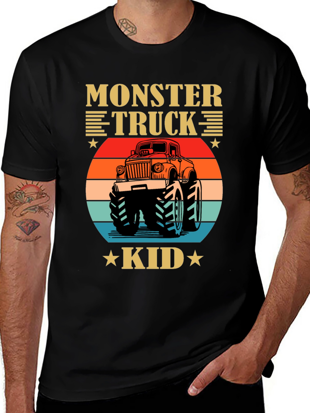 Monster Truck Kid Tee - Retro Graphic
