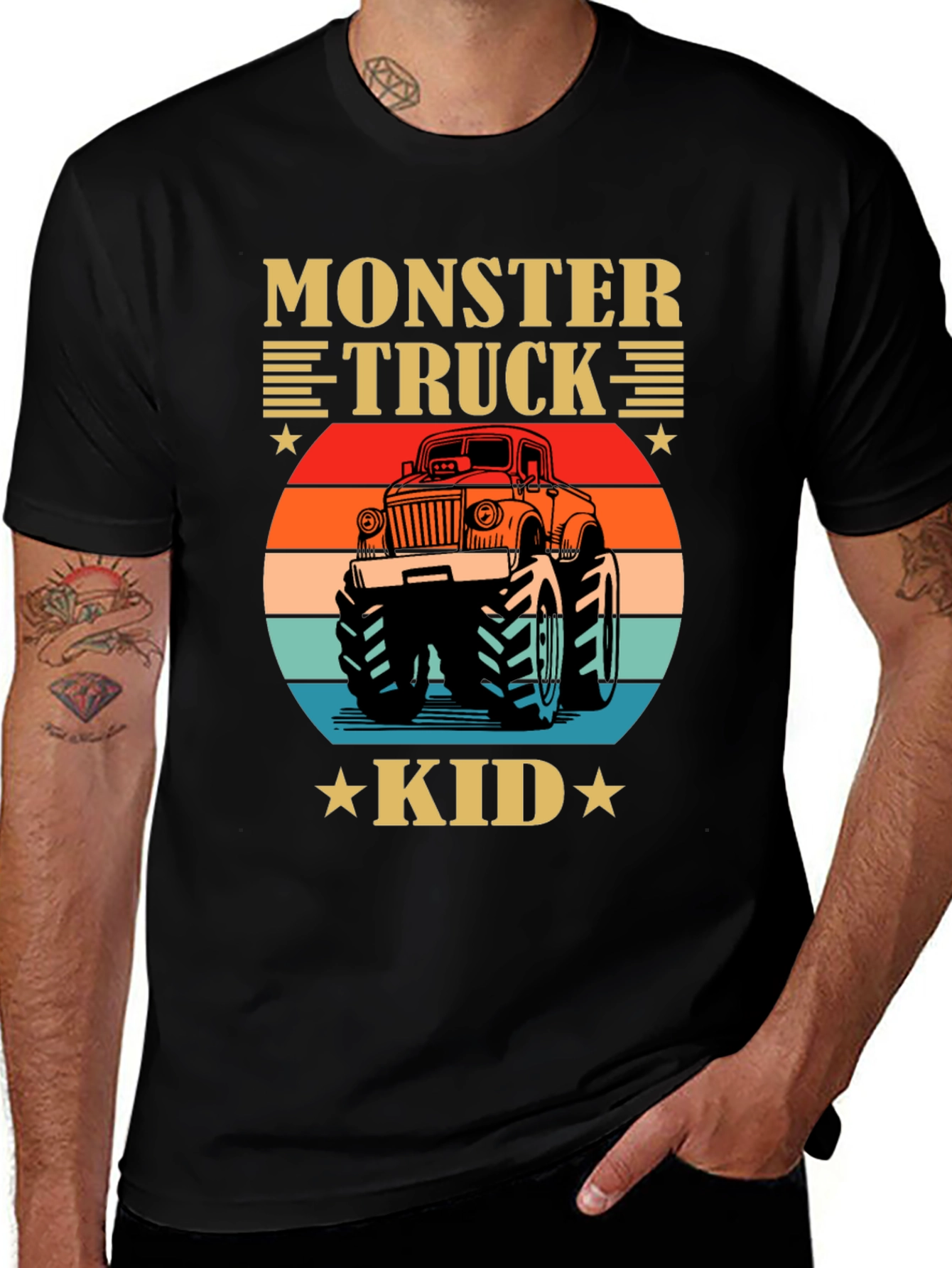 Monster Truck Kid Tee - Retro Graphic