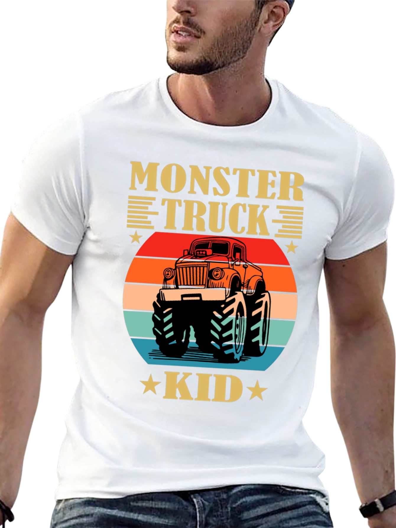 Monster Truck Kid Tee - Retro Graphic
