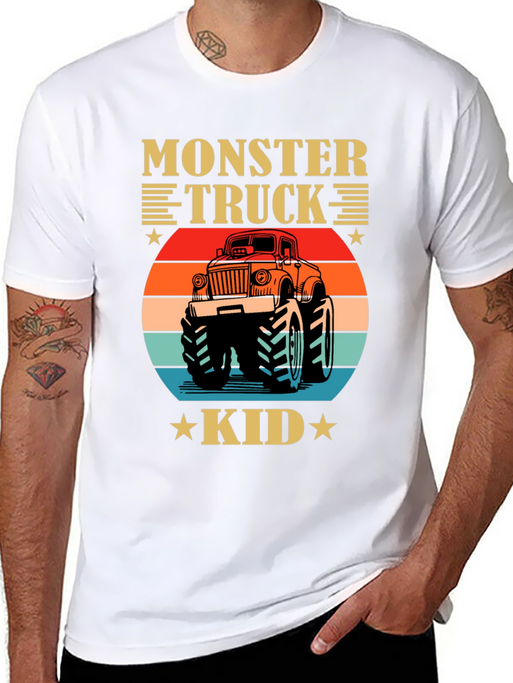 Monster Truck Kid Tee - Retro Graphic
