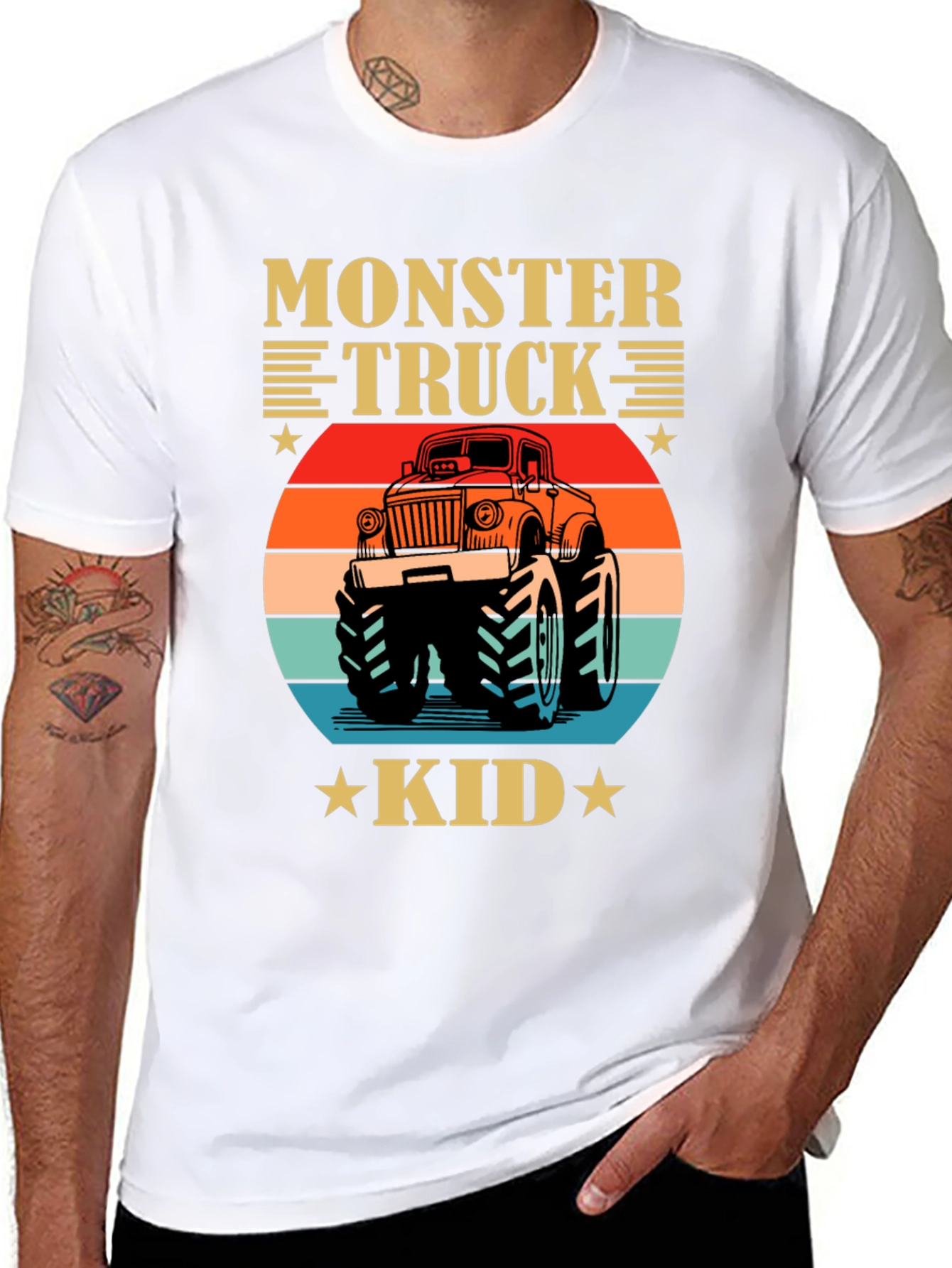 Monster Truck Kid Tee - Retro Graphic