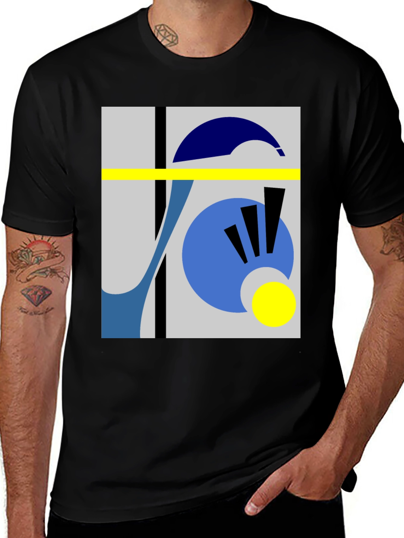 Abstract Geometric T-Shirt - Modern Art Tee