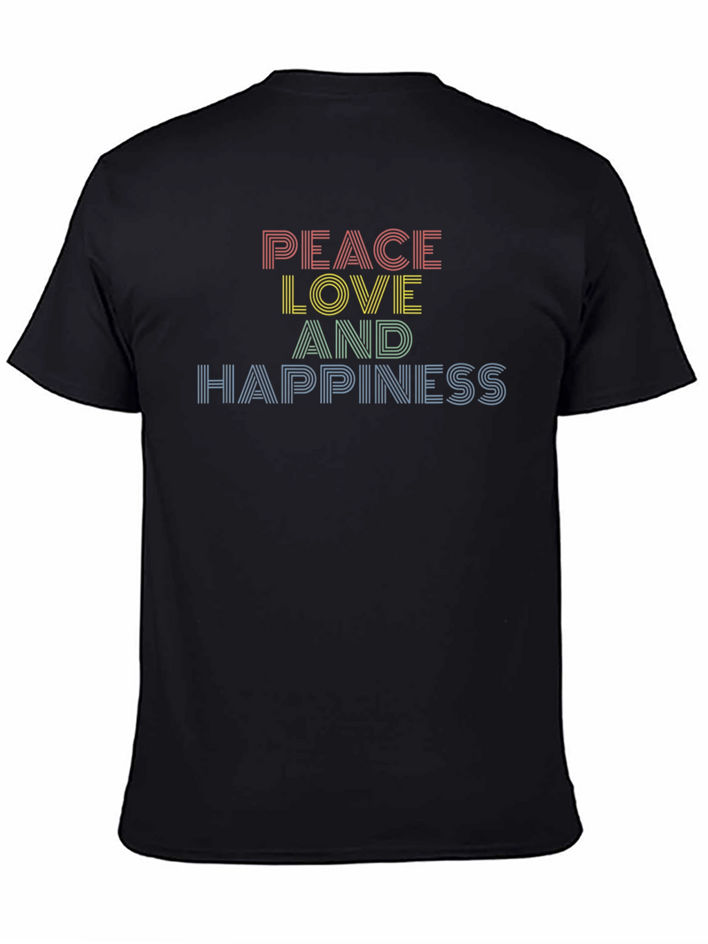Peace Love Happiness Retro Graphic Tee